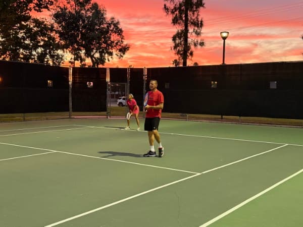Evening lesson at sunset